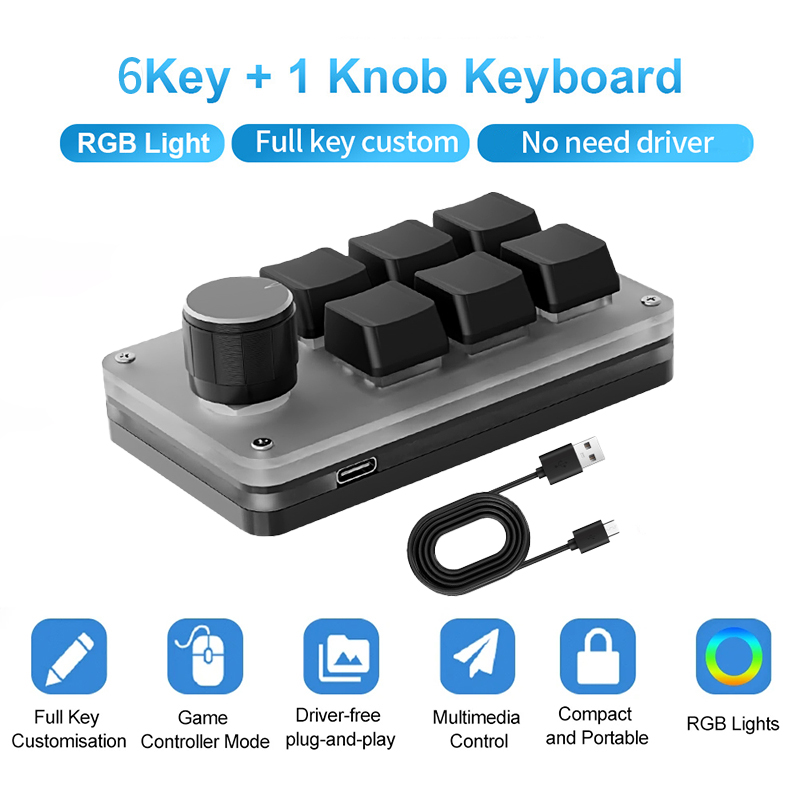 Elgato Stream Deck - 6 Keys 1 Knob Mini Macro