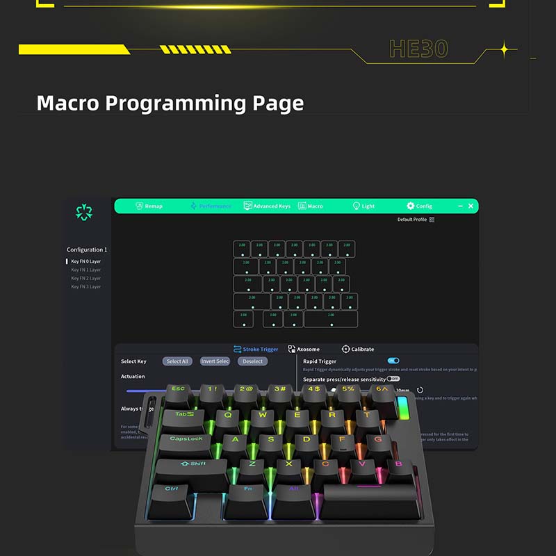 HE30 Mechanical Gaming Keyboar - đánh giá và giá Esports Gaming Keyboard