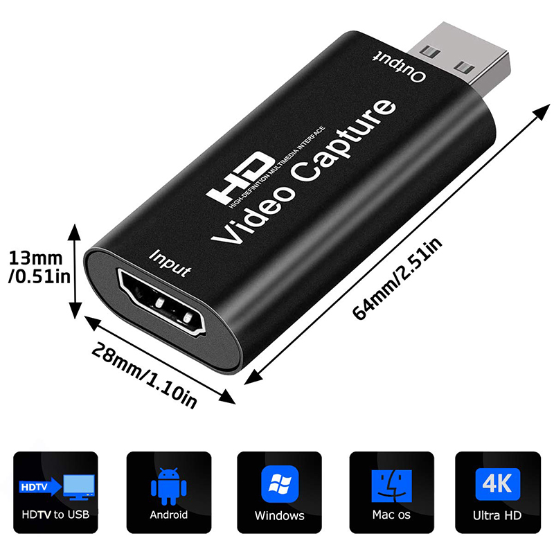 USB 2.0 Video Capture Card HD  - đánh giá và giá Capture Card 4K Hdmi