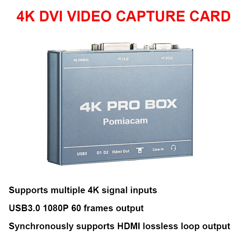 4K PRO BOX DVI HDMI VGA To USB - đánh giá và giá Capture Card 4K Hdmi