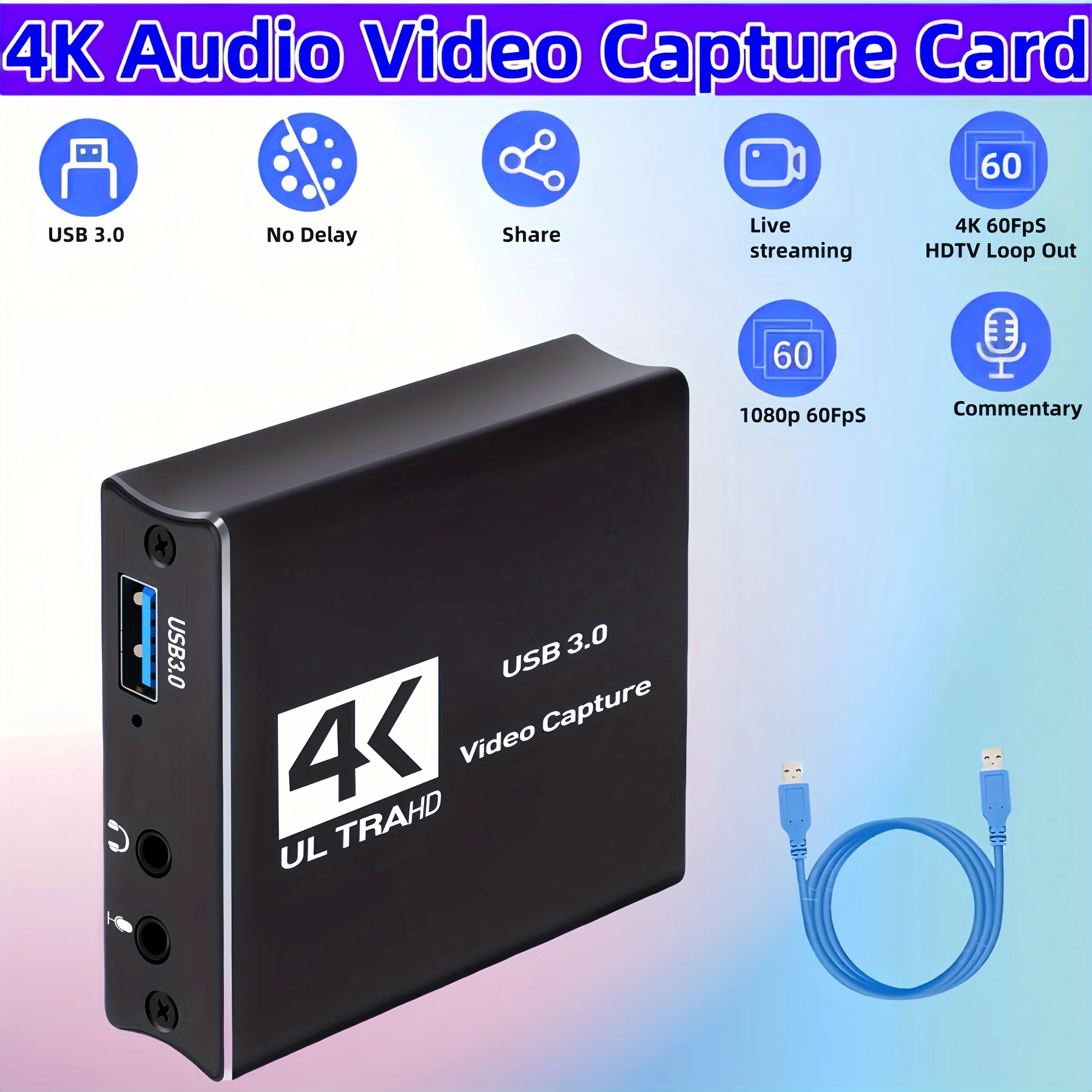 USB3.0 Video Capture HDMI Card - đánh giá và giá Capture Card 4K Hdmi