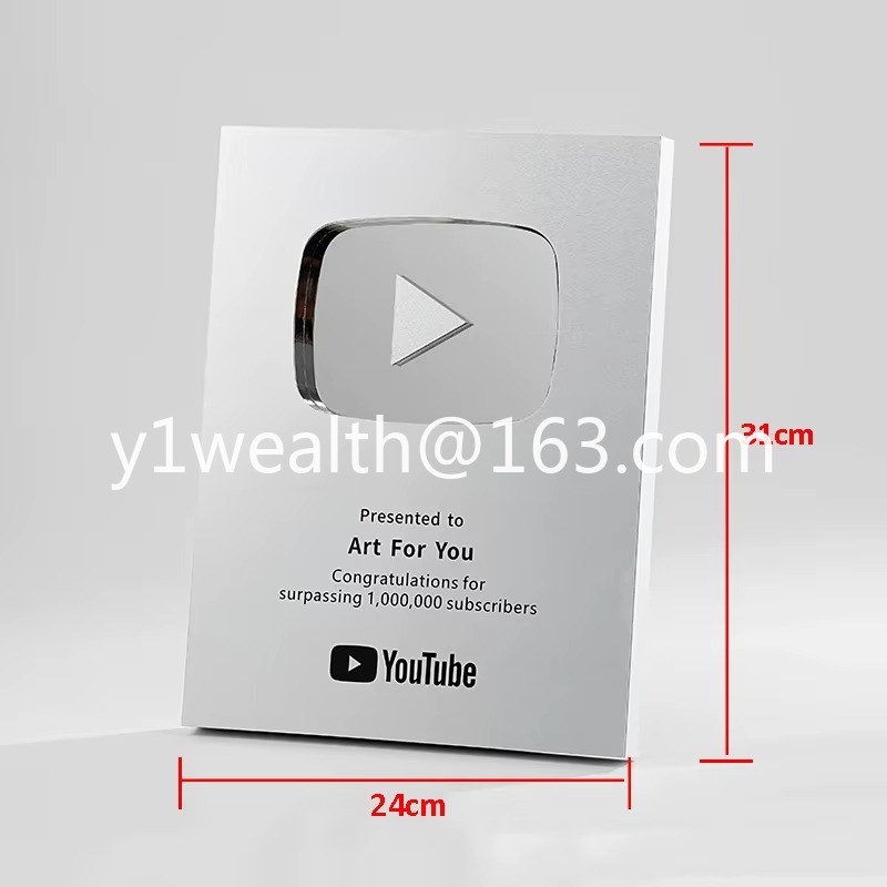 New YouTube Play Button Award  - đánh giá và giá Esports Gaming Trophy