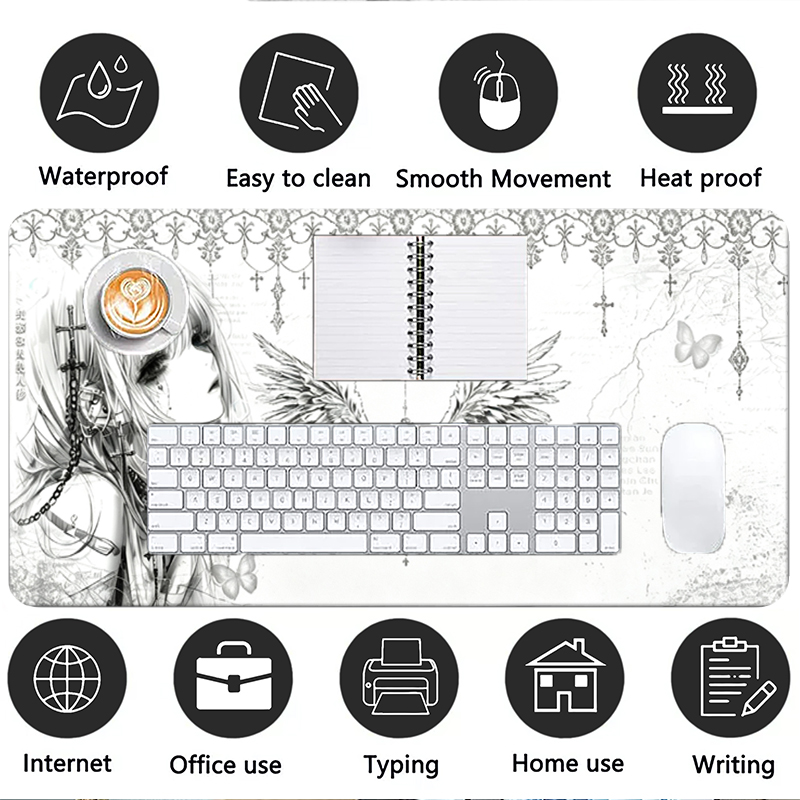 Leather Mousepad Black White A - đánh giá và giá Esports Gaming Keyboard